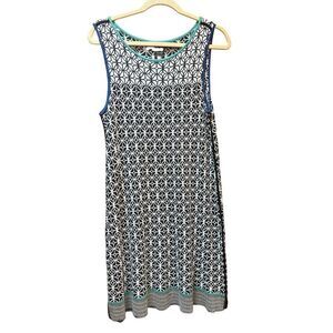 NIC + ZOE sweater knit dress black/white sz L